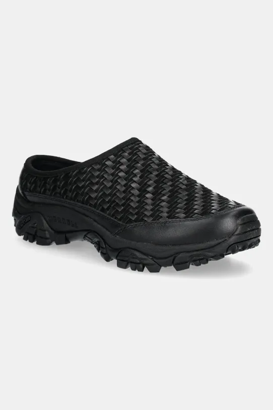 Παντόφλες Merrell 1TRL Moab 2 Slide Ltr Woven Se δέρμα σαμουά μαύρο J2032949