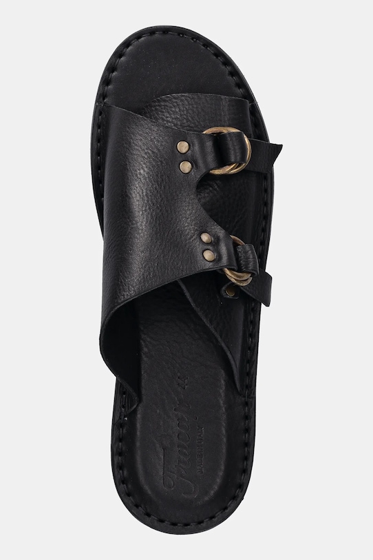 Кожени чехли Fracap Sandals черен D110