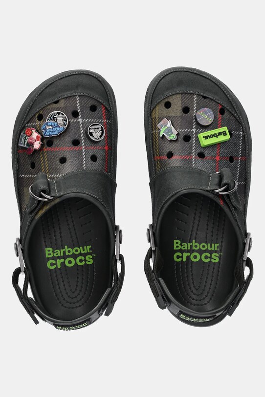 Crocs papuci Crocs x Barbour Classic RO Clog verde 210898.3VT