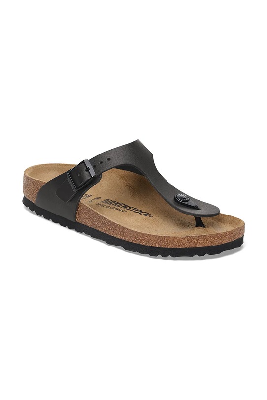 Birkenstock leather flip flops Gizeh NL 1029613 black SS25