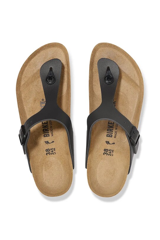 Obuwie Birkenstock japonki skórzane Gizeh NL 1029613 czarny