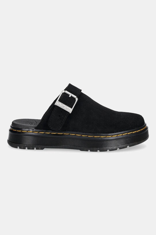 Παντόφλες σουέτ Dr. Martens Brookline Mule Mule DM40666001 μαύρο SS25