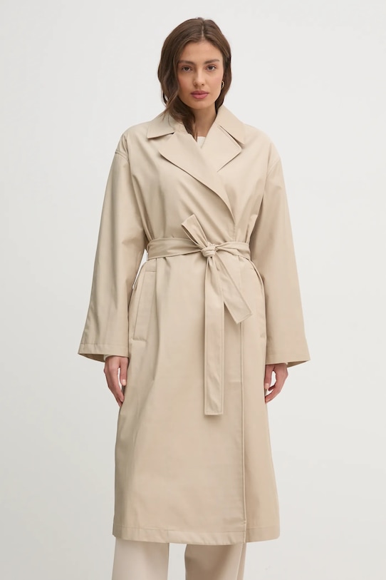 Trenčkot Calvin Klein oversize béžová 00040WL546