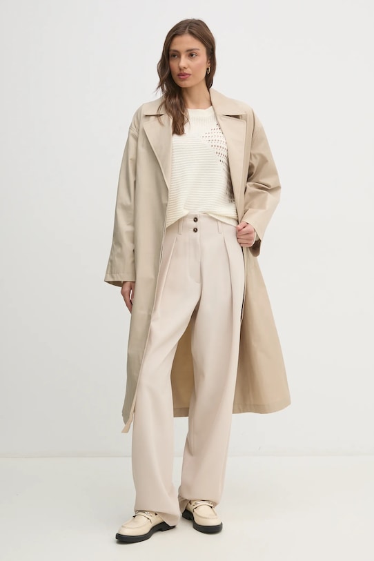 Trenčkot Calvin Klein 00040WL546 béžová SS25