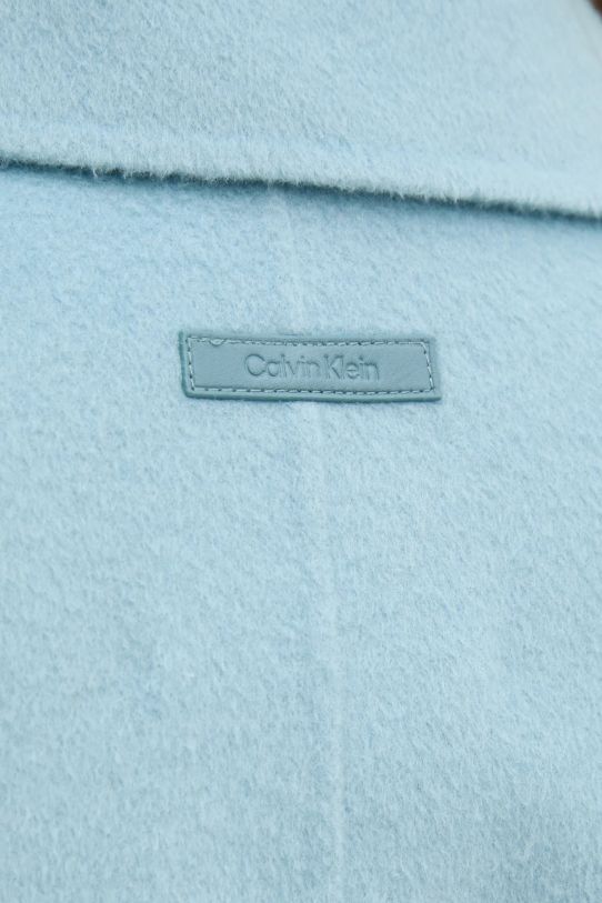 Calvin Klein płaszcz wełniany K20K207813 niebieski