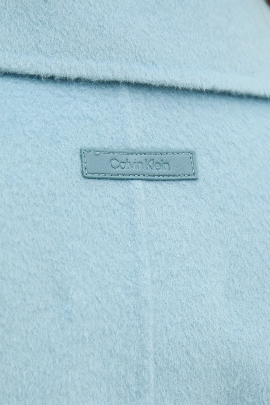 Vlnený kabát Calvin Klein K20K207813 modrá