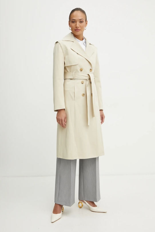 Patrizia Pepe trencz bawełniany 8O0162.AK55 beżowy SS25