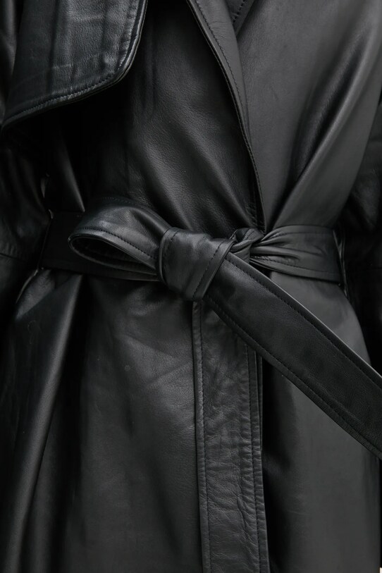 Кожаный плащ Bruuns Bazaar BBW4323 чёрный