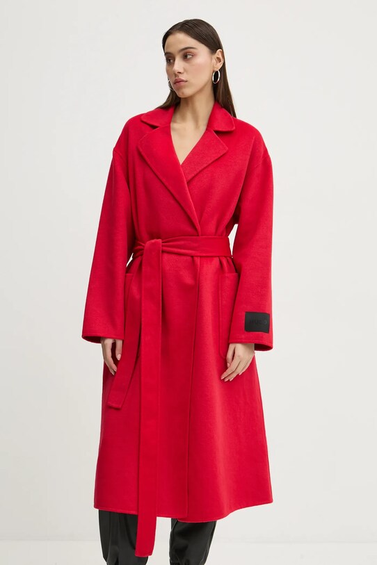 Kabát HUGO bez kapucne červená 50533788