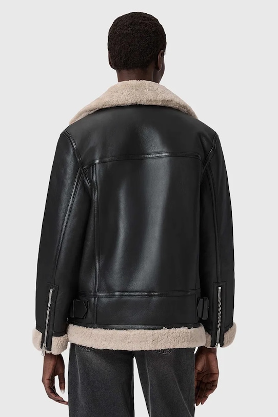 AllSaints kurtka skórzana SOLA W120LB czarny SS25