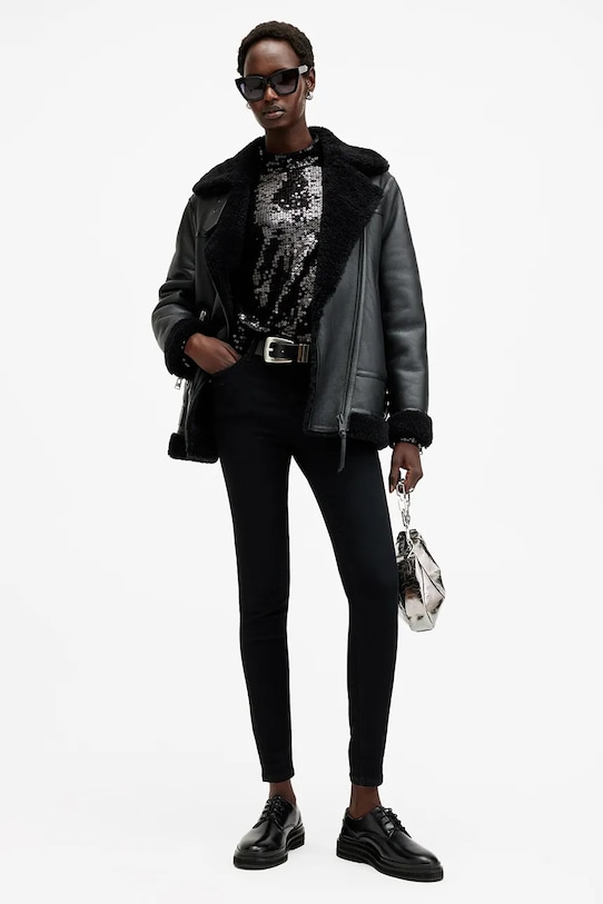 Kožená bunda AllSaints SOLA W120LB