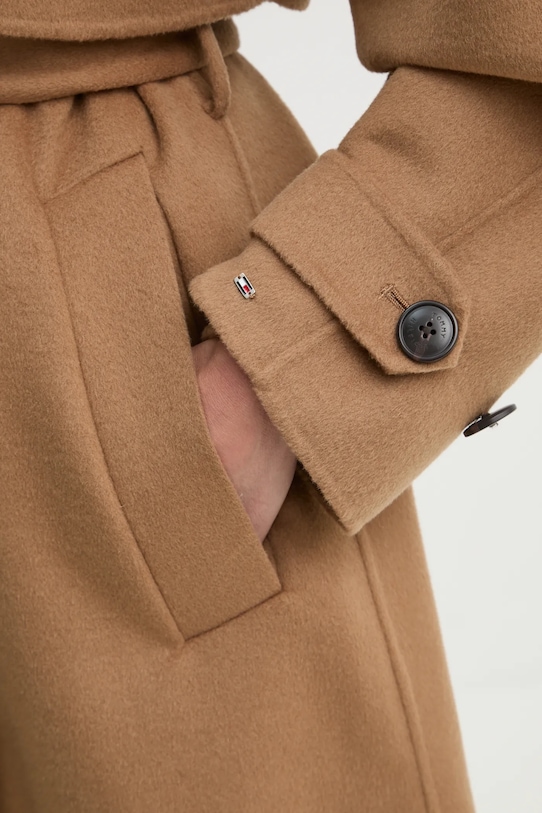 Vuneni kaput Tommy Hilfiger WW0WW45919 smeđa