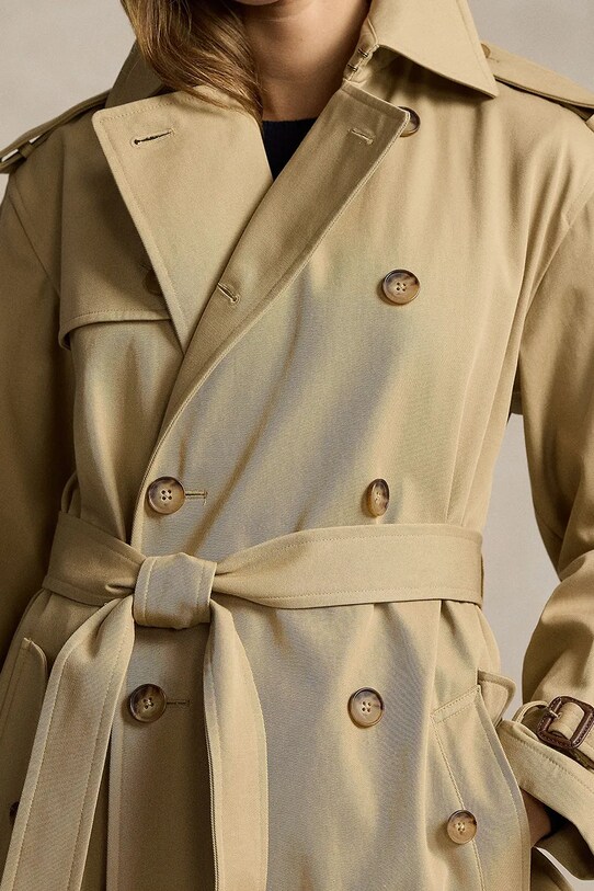 Бавовняний тренч Polo Ralph Lauren 211910358 бежевий