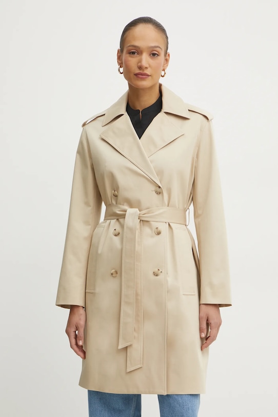 Trench kabát BOSS Orange nezateplené béžová 50534930