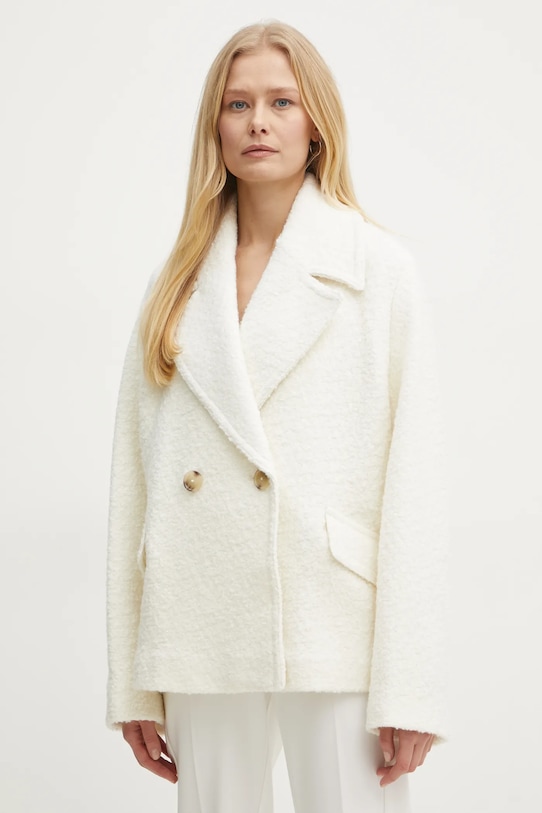 Boss Orange cappotto con aggiunta di lana non isolato beige 50534895