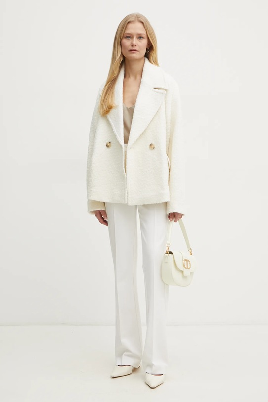 Boss Orange cappotto con aggiunta di lana 50534895 beige SS25