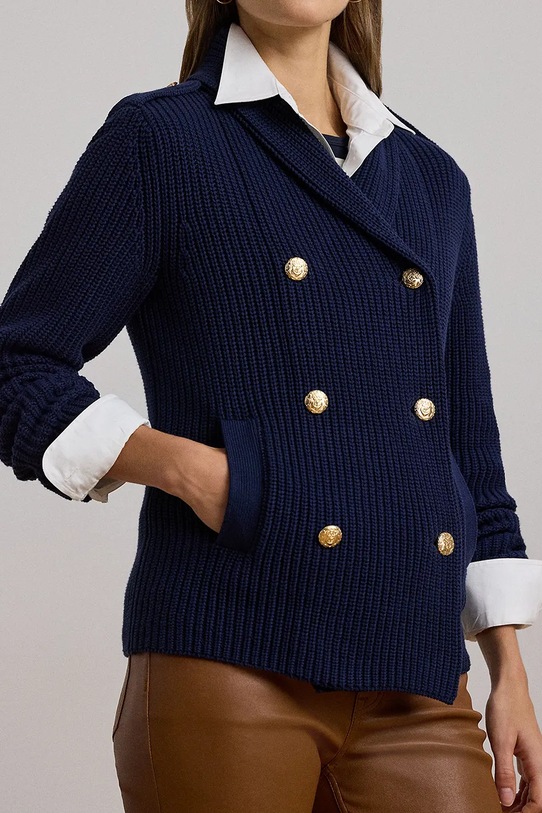 Lauren Ralph Lauren płaszcz bawełniany granatowy 200957610