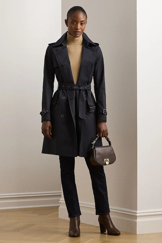 Тренч Lauren Ralph Lauren с подкладкой тёмно-синий 297967122
