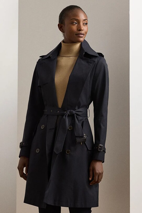 Одежда Тренч Lauren Ralph Lauren 297967122 тёмно-синий
