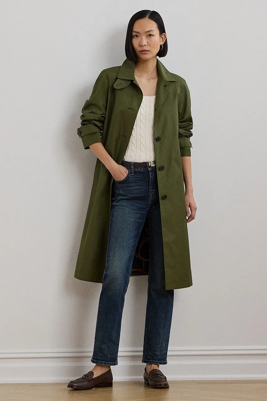 Lauren Ralph Lauren płaszcz nieocieplane zielony 297967123