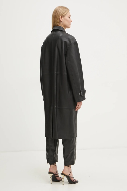 Одяг Шкіряний плащ BOSS 50531308 чорний