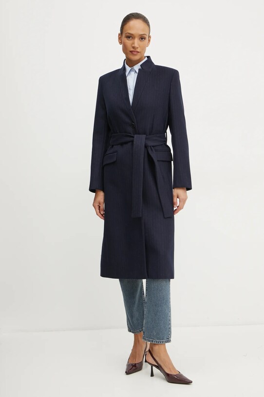 Karl Lagerfeld cappotto in lana A1W15020 blu navy