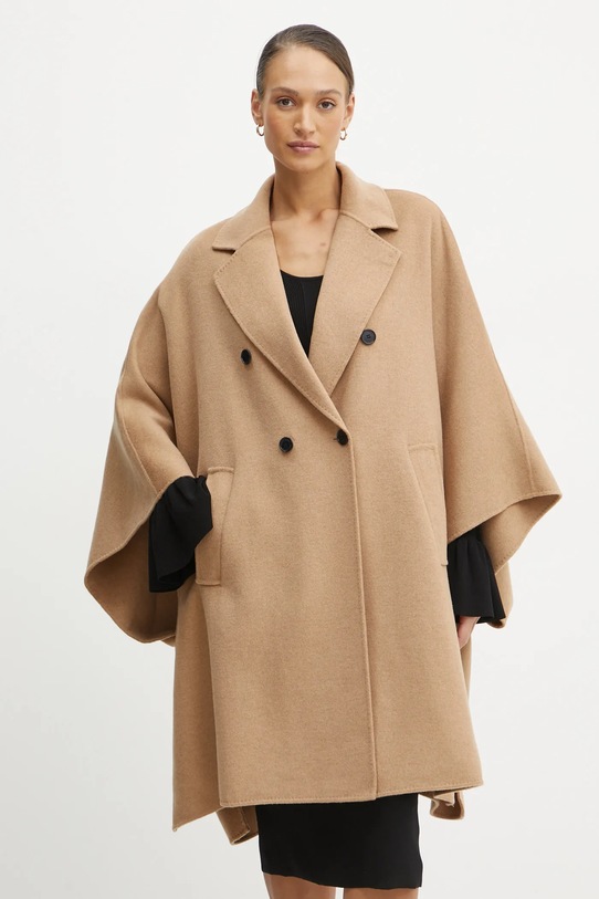 Karl Lagerfeld palton de lana necaptusit bej A1W15026