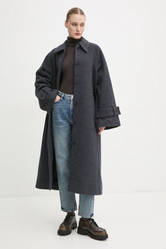 Samsoe Samsoe wool coat ALMA without navy F23300165