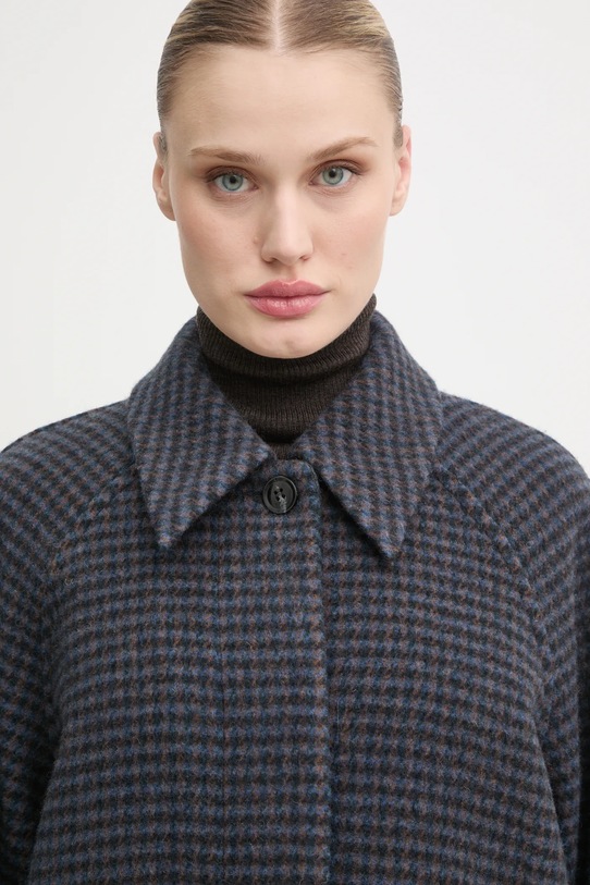 Samsoe Samsoe wool coat ALMA navy F23300165