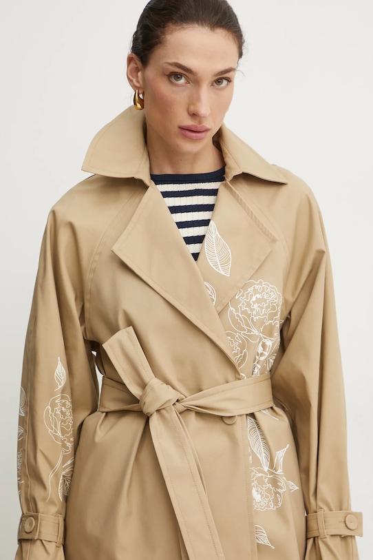 Twinset płaszcz beżowy 251AP2050