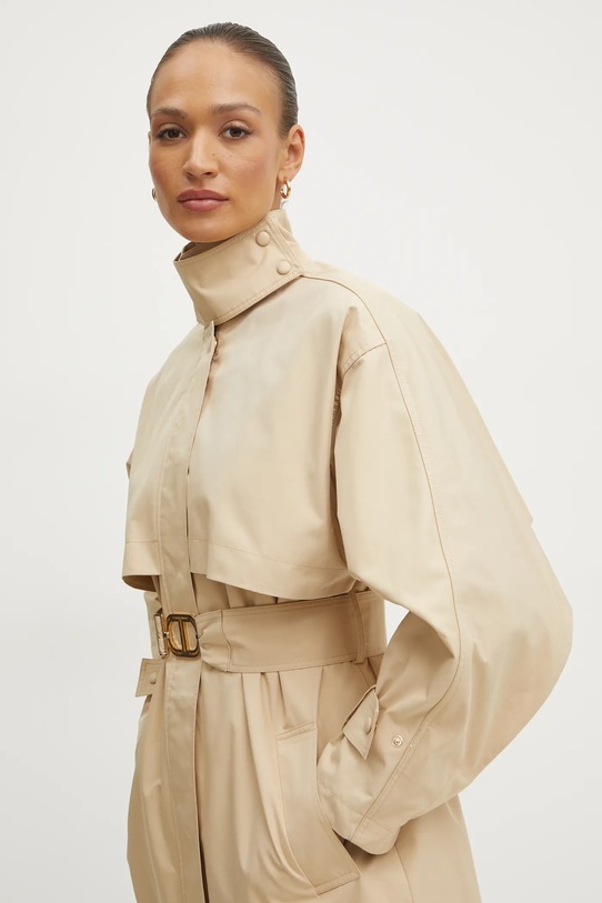 Twinset płaszcz beżowy 251TP2661
