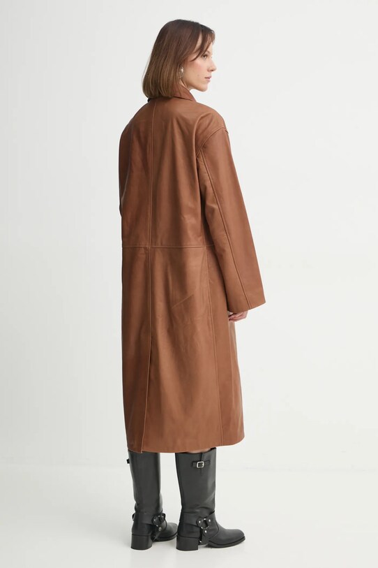 Одяг Шкіряний плащ Herskind Halston 5470175 коричневий