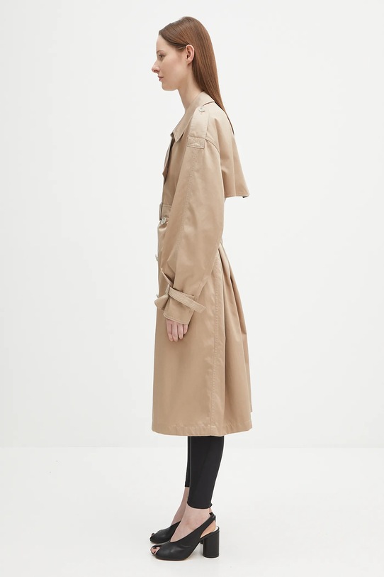 MM6 Maison Margiela trencz bawełniany S52AH0080 beżowy SS25