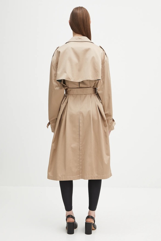 Odzież MM6 Maison Margiela trencz bawełniany S52AH0080 beżowy