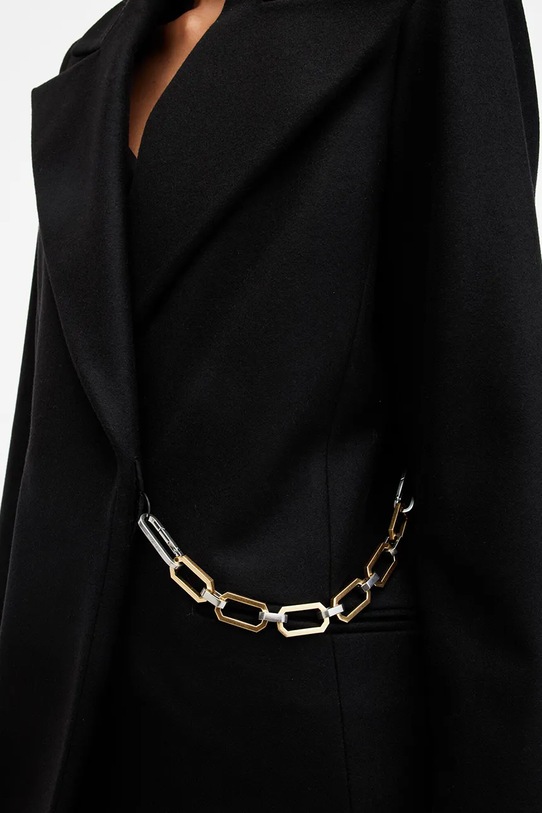 Vlněný kabát AllSaints SIMONE W052OB černá SS25