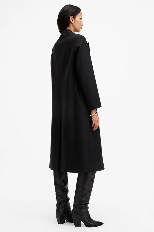 AllSaints palton de lana SIMONE W052OB negru