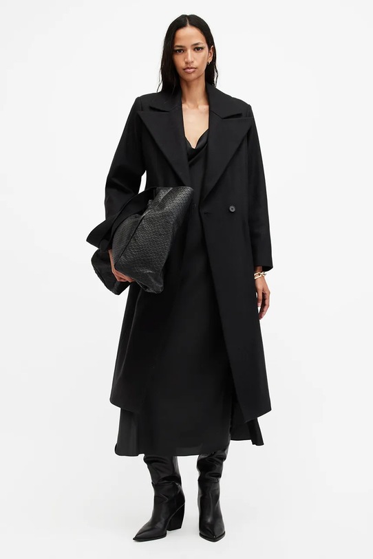 Vlněný kabát AllSaints SIMONE W052OB