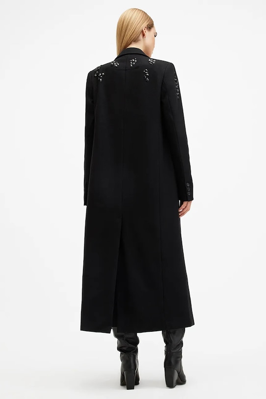 Шерстяное пальто AllSaints ELLEN чёрный W092OB