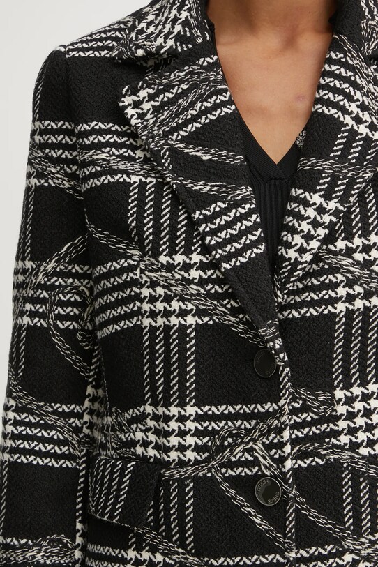 Kabát s prímesou vlny Guess DOVER W5RL65.WGWG0 čierna