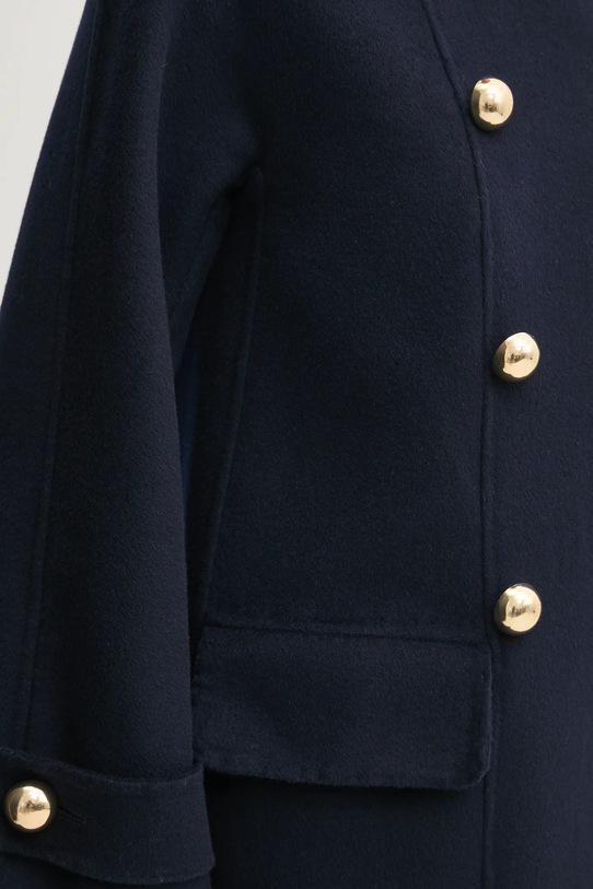 Luisa Spagnoli płaszcz wełniany 541721 granatowy
