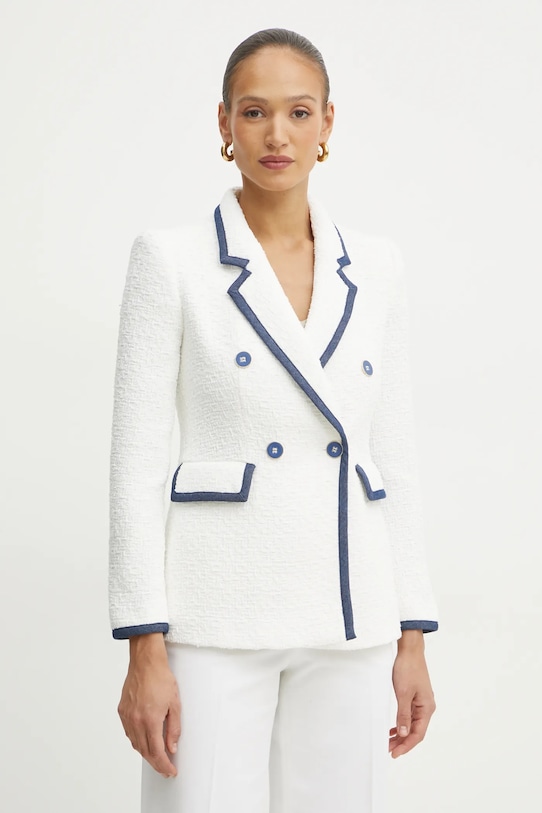 Σακάκι Luisa Spagnoli ύφασμα λευκό 541682