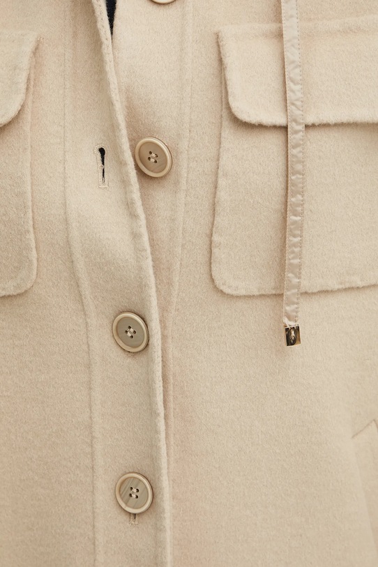 Vlnený kabát Luisa Spagnoli 541649 béžová