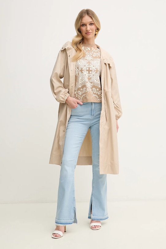 Marella parka Emme by Marella 2515021091 beżowy SS25