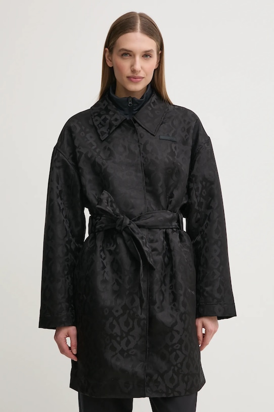 EA7 Emporio Armani palton cu captuseala negru AF15382.7W000486