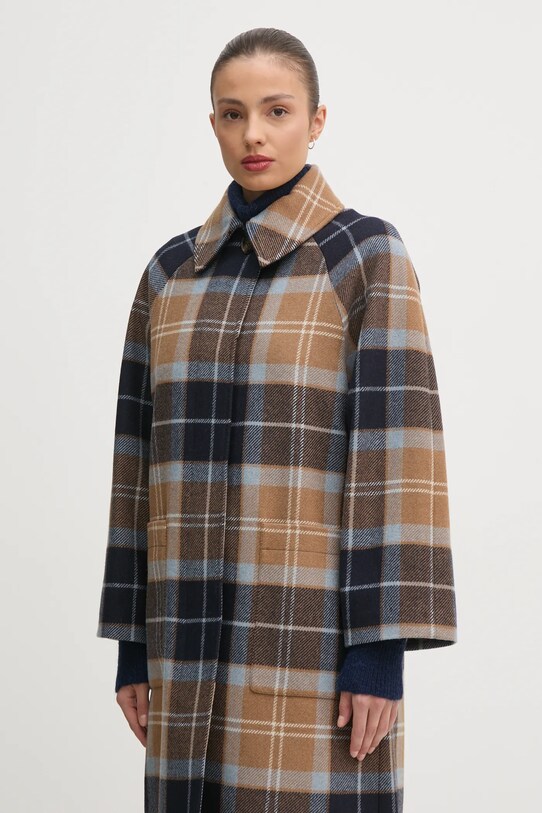 Barbour płaszcz wełniany brązowy LWO0243BE31