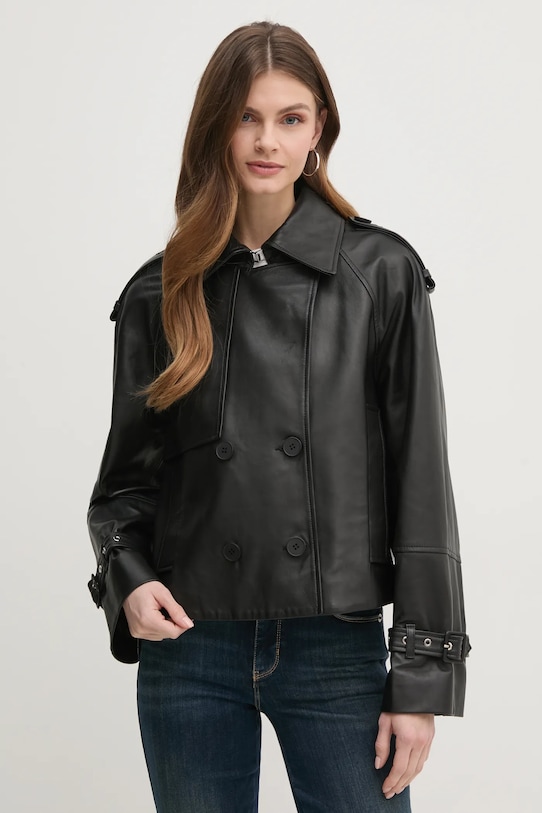 Krátký trenčkot Ivy Oak nezateplené černá IO118044