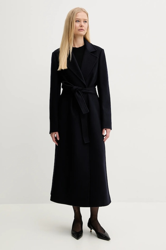 MAX&Co. płaszcz wełniany granatowy 2518011034200