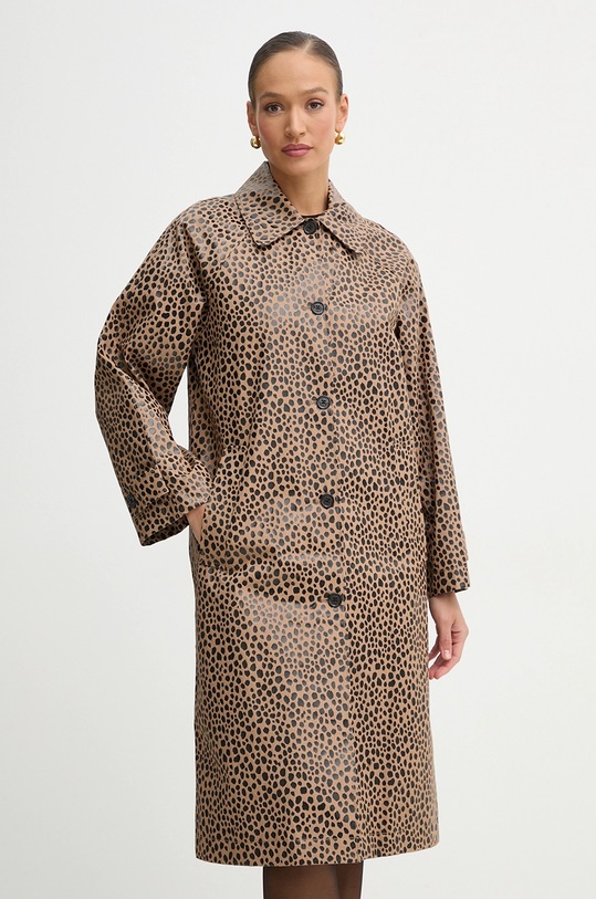 MICHAEL Michael Kors płaszcz bawełniany MR520H7GUC brązowy SS25