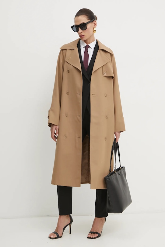 MICHAEL Michael Kors trencz z domieszką wełny MR520EXBQZ beżowy SS25