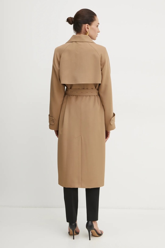 Odzież MICHAEL Michael Kors trencz z domieszką wełny MR520EXBQZ beżowy